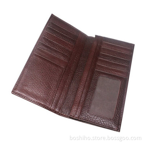 Factory wholesale animal leather wallet vintage leather men long purse